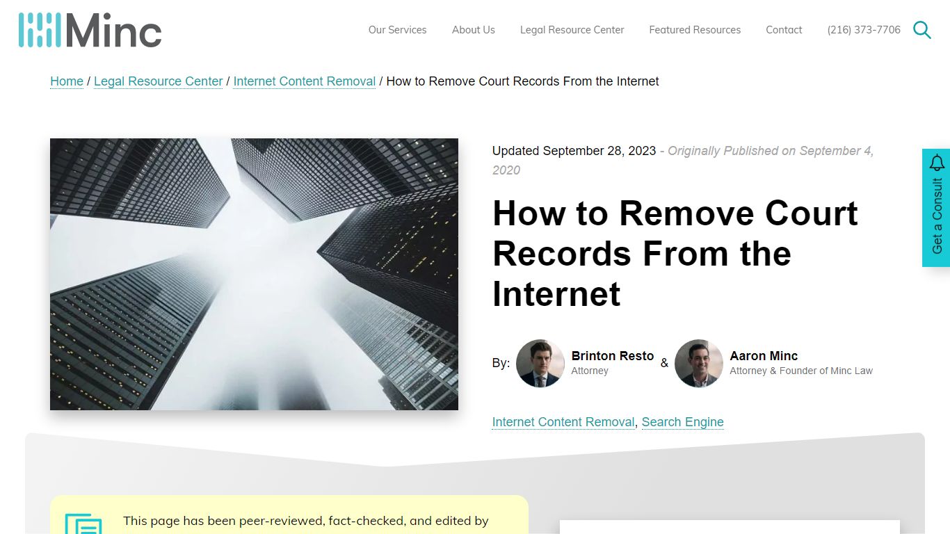 How to Remove Court Records From the Internet - Minc Law